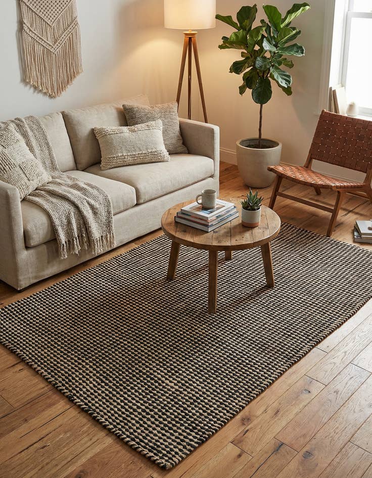 Detail image of 4' 1 x 6' 1 Hand Woven Laurel Handwoven Jute Rug