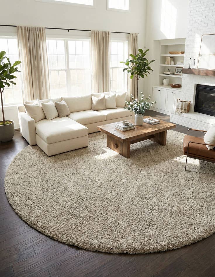 Detail image of 12' 4 x 12' 4 Everyday Shag Round Rug