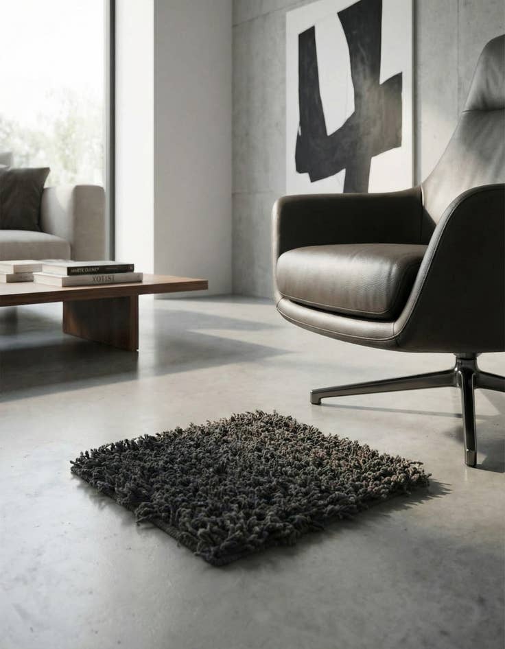 Detail image of 1' x 1' Solid Shag Sample Rug