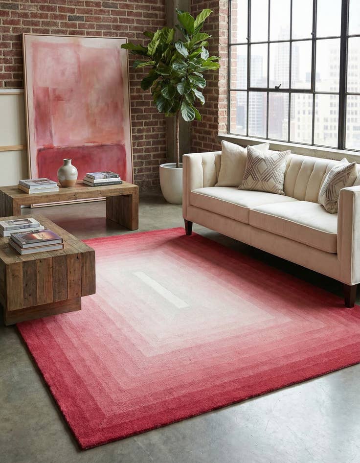 Detail image of  7' 10 x 10' Ombre Wool Rug