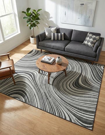 5' 3 x 8' Easy-Clean Modern Indoor / Outdoor Rug