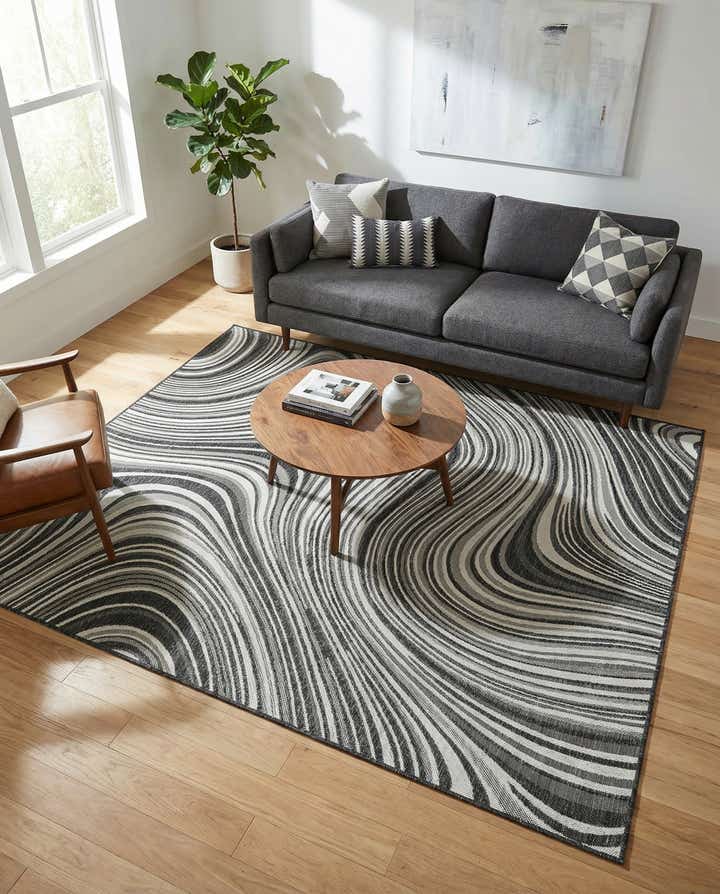 5' 3 x 8' Easy-Clean Modern Indoor / Outdoor Rug