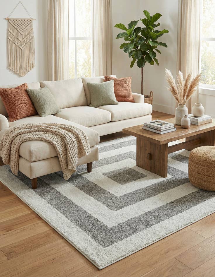 Detail image of  7' 10 x 7' 10 Boho Square Rug