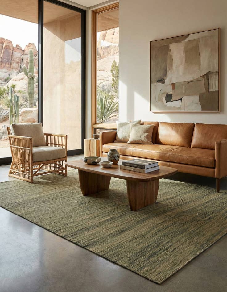 Detail image of 6' 9 x 9' 4 Hand Woven Kilim Modern Wool Rug