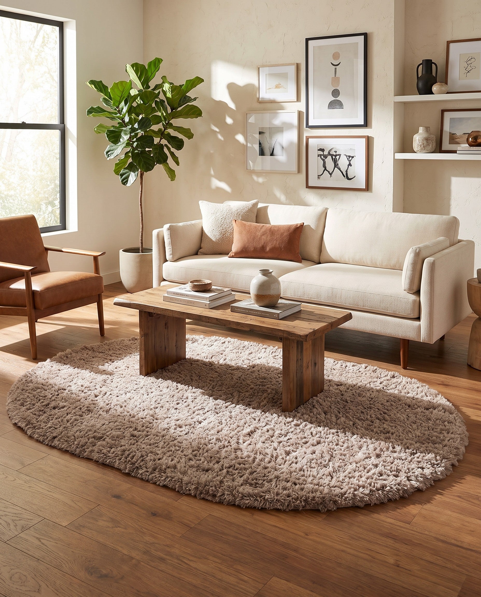 5' x 8' Infinity Shag Oval Rug