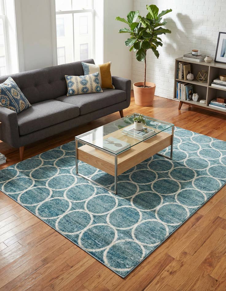 Detail image of 5' x 8' Lattice Trellis Rug