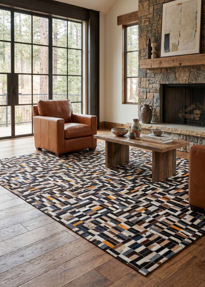 5' 1 x 7' 11 Cowhide - Patchwork Rug