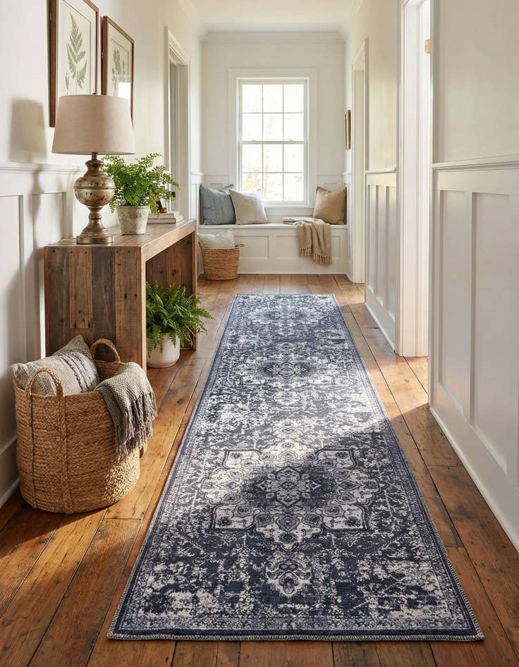 Detail image of 2' 7 x 12'  Washable Renaissance Runner Rug