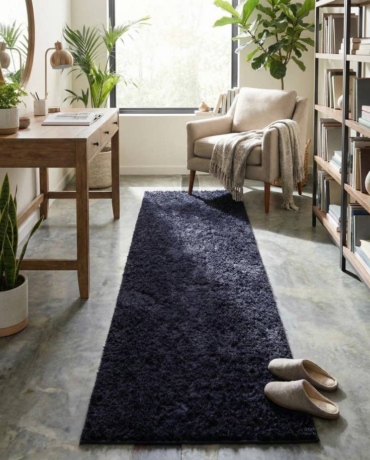 Detail image of 80cm x 305cm Studio Solid Shag Alfombra Pasillera