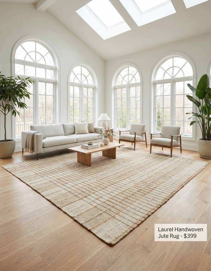 Detail image of 10' x 10'  Hand Braided Laurel Handwoven Jute Square Rug