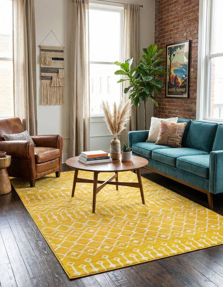 Detail image of 6' x 9' Kasbah Trellis Rug