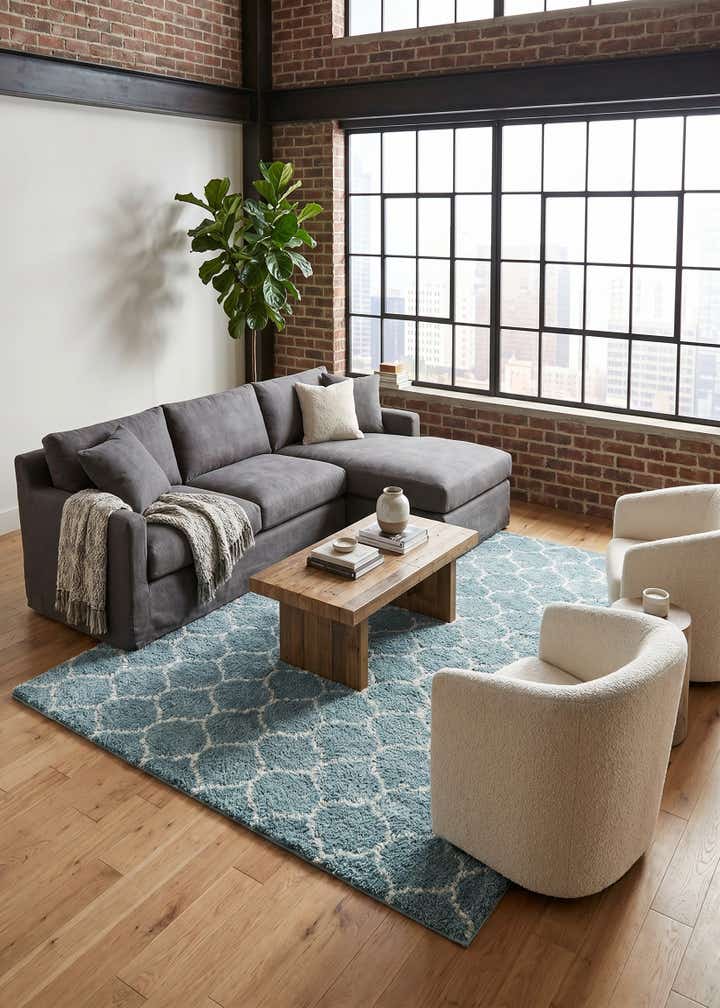10' x 13' Trellis Shag Rug