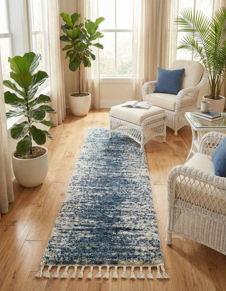 Detail image of 2' 7 x 12' Serenity Shag Runner Rug