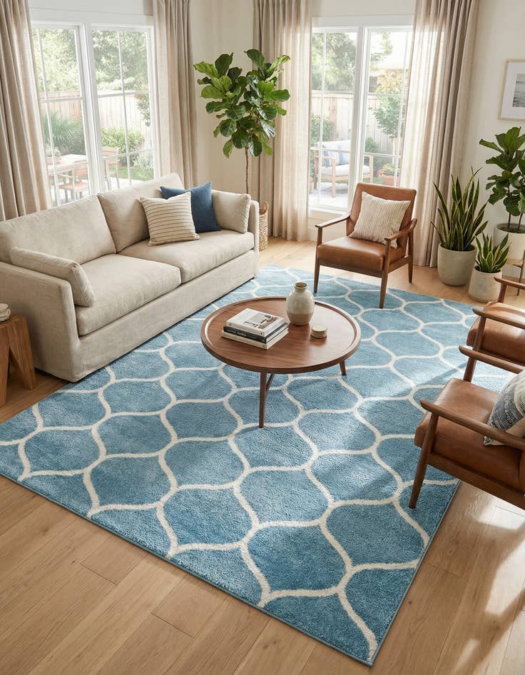 Detail image of 9' x 12' Trellis Frieze Rug