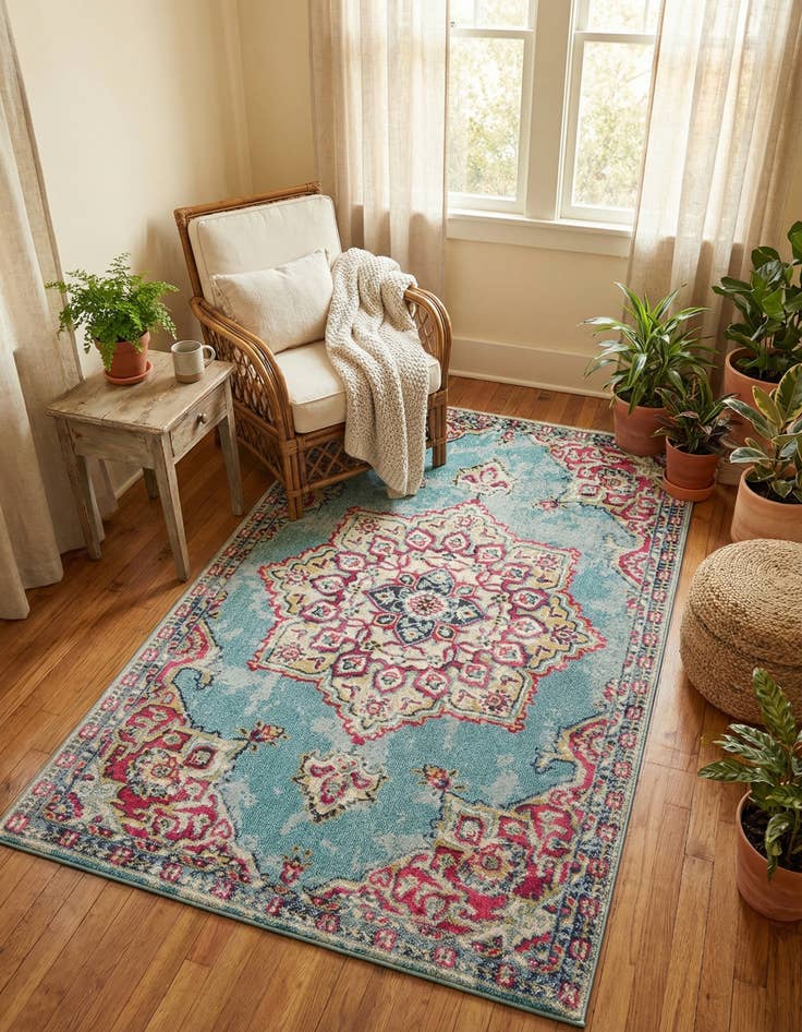 Detail image of 5' x 8' Washable Fleur Rug