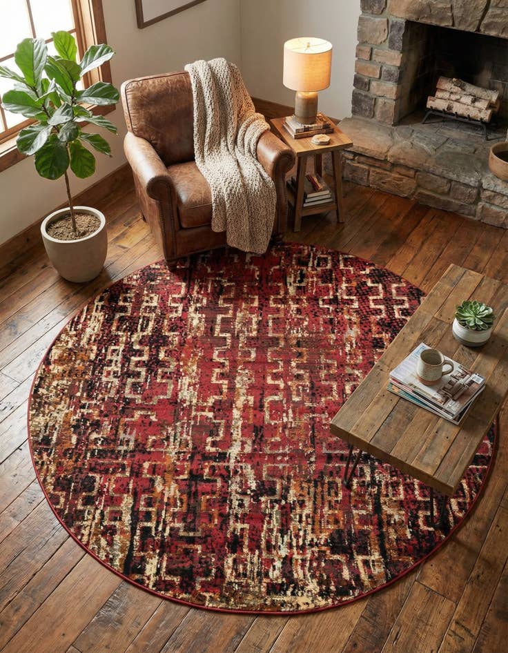 Detail image of 7' x 7' Saturn Round Rug