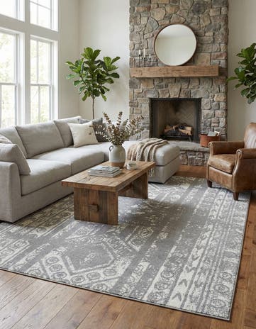 Gray and Ivory Lennon Rug