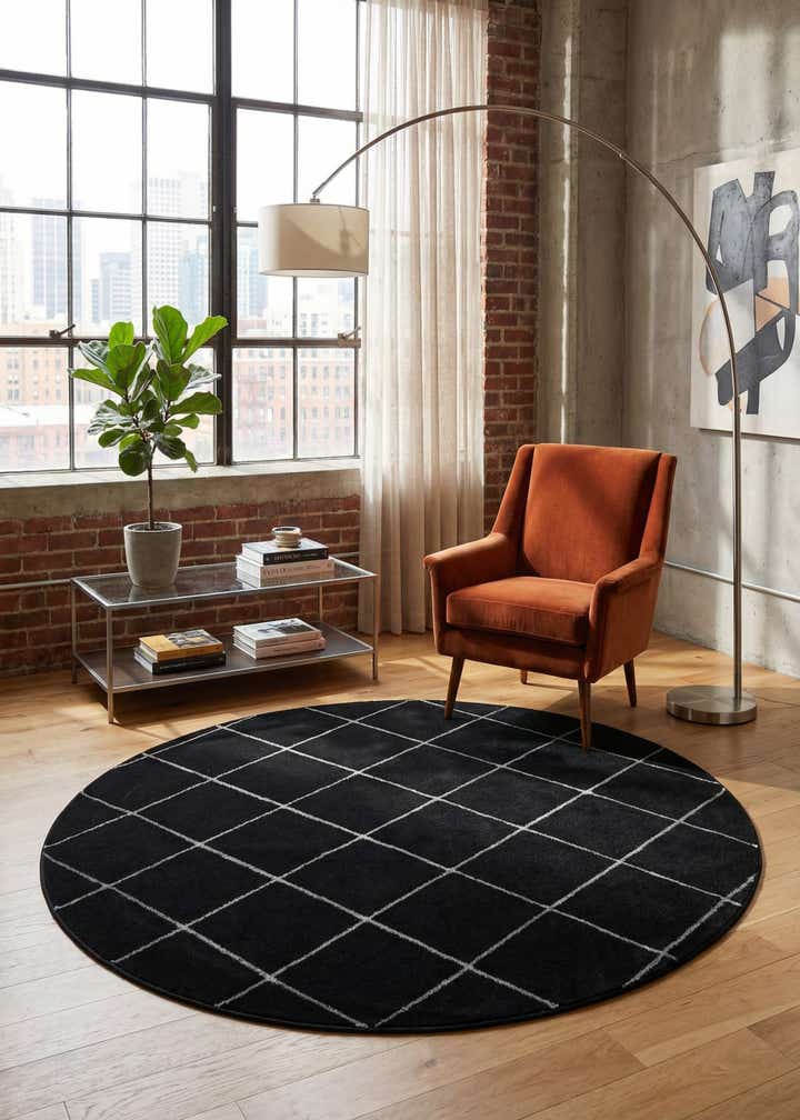 6' x 6' Vogue Geo Round Rug