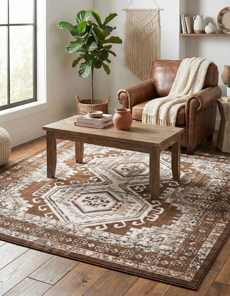 Detail image of 7' 10 x 7' 10 Charlotte Square Rug