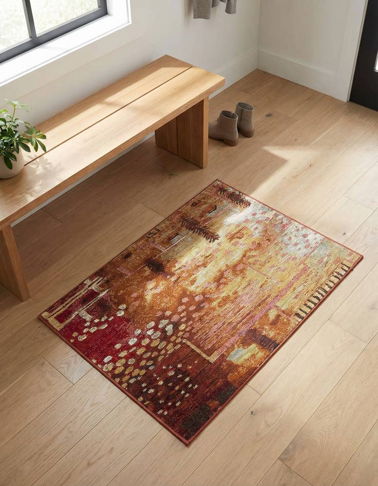 Detail image of 2' 2 x 3'  Washable Modern Indoor / Outdoor Rug