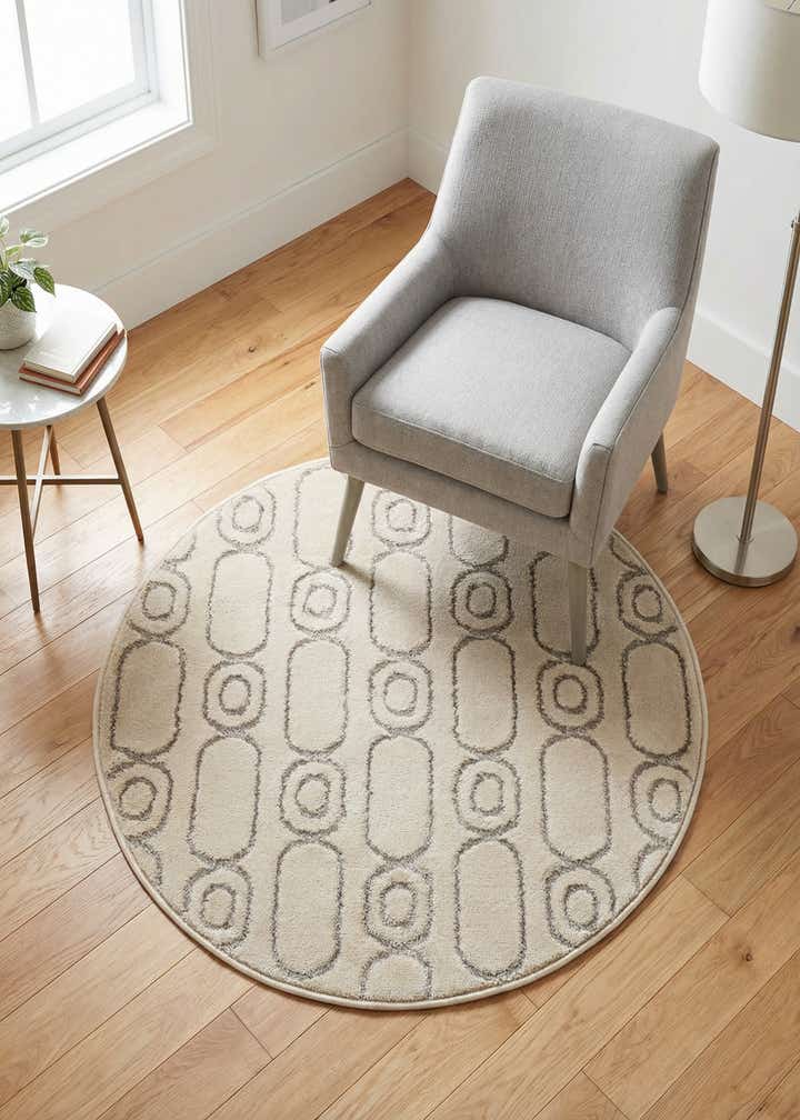 3' x 3' Vogue Geo Round Rug