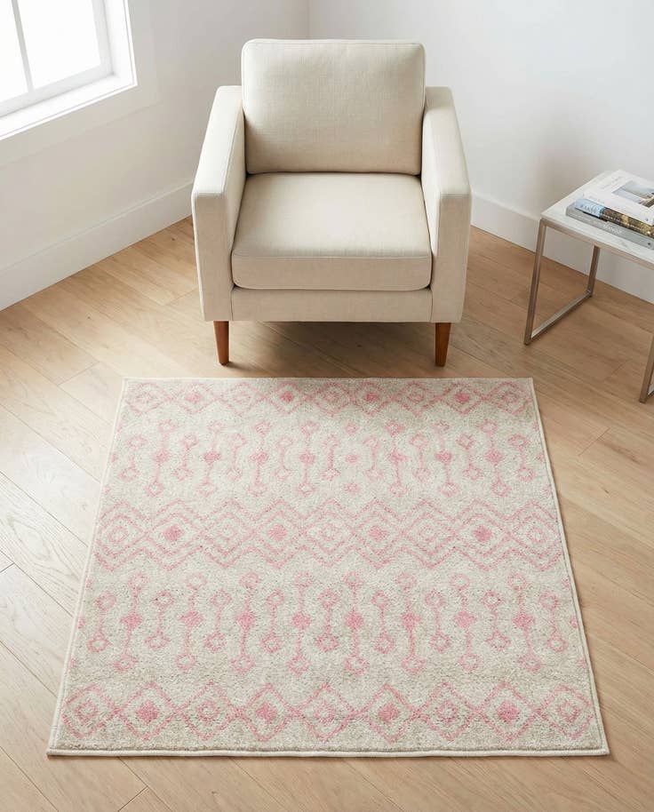 Detail image of 3' 3 x 3' 3 Moroccan Trellis Square Rug