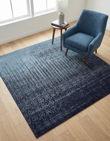 Blue Loft Square Rug