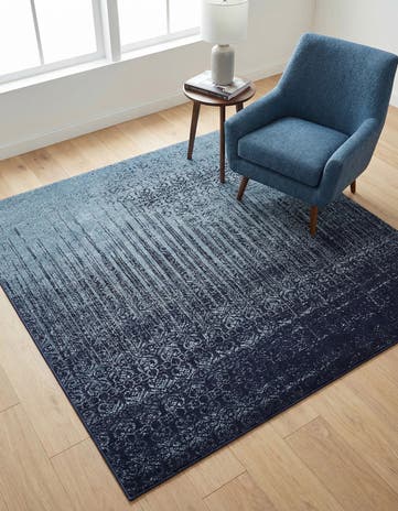 Blue Loft Square Rug