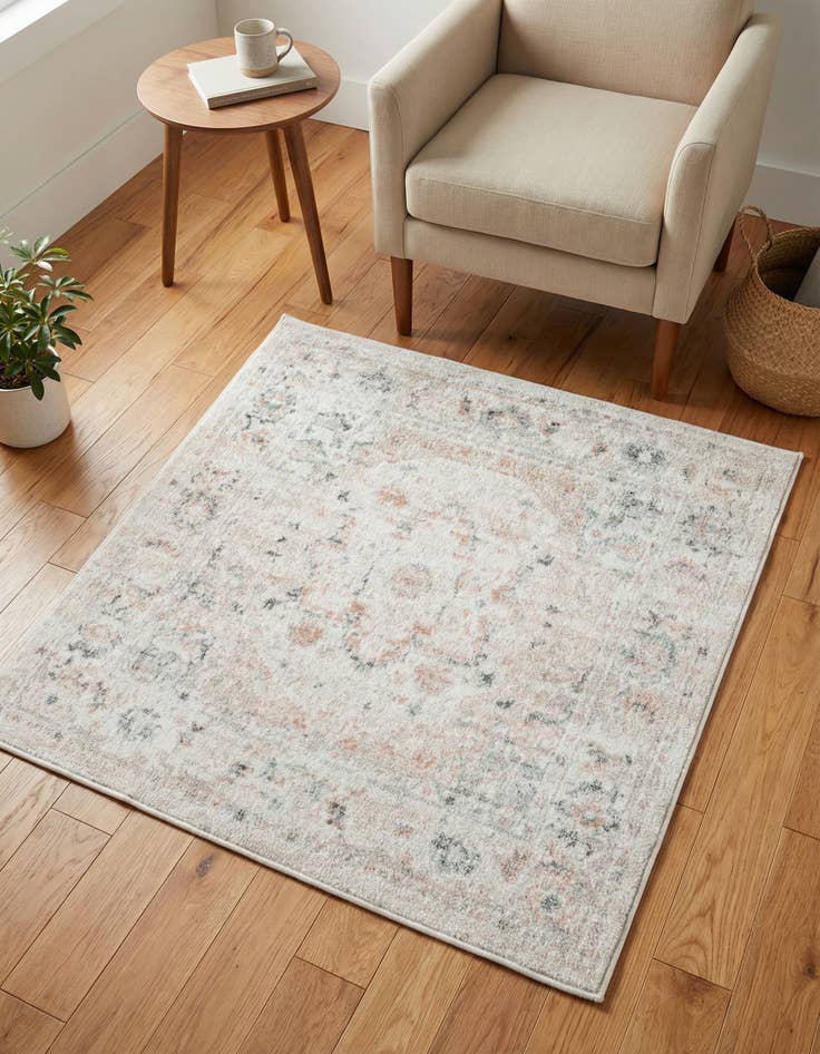 Detail image of 4' x 4' Madeline Vintage Square Rug