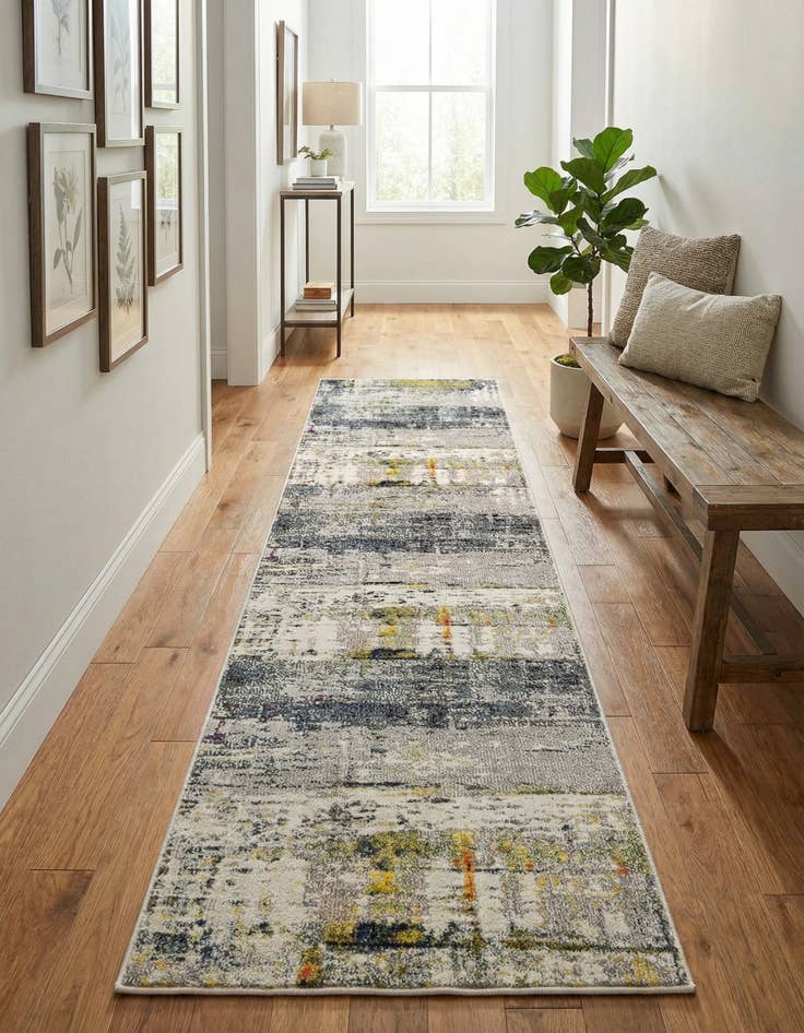 Detail image of 2' 7 x 10' Washable Theia Runner Rug