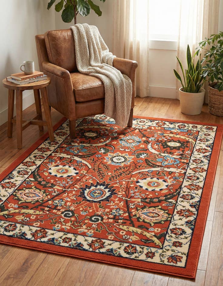 Detail image of 4' x 6' Isfahan Design Rug