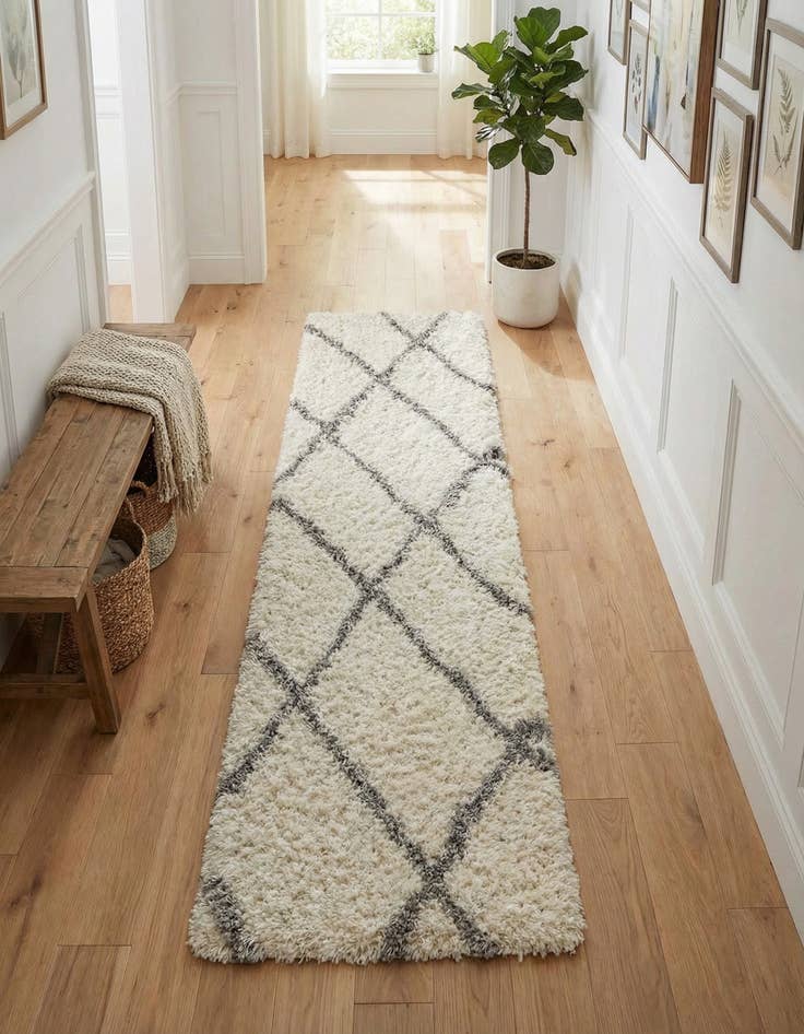 Detail image of 2' 7 x 10' Infinity Shag Runner Rug