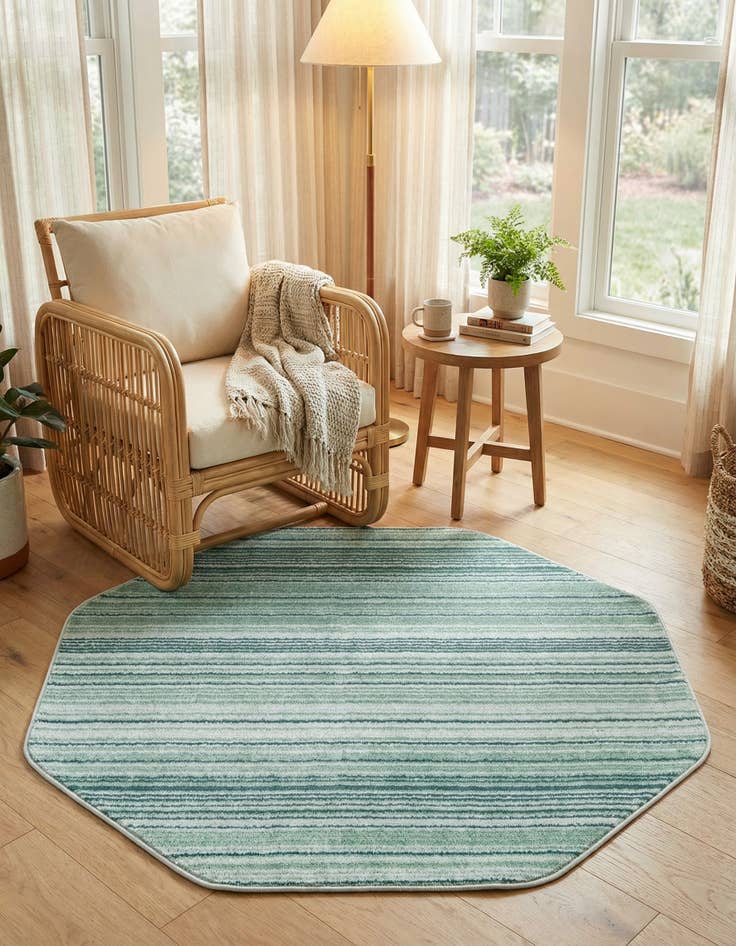 Detail image of  4' x 4' Gemstone Octagon Rug