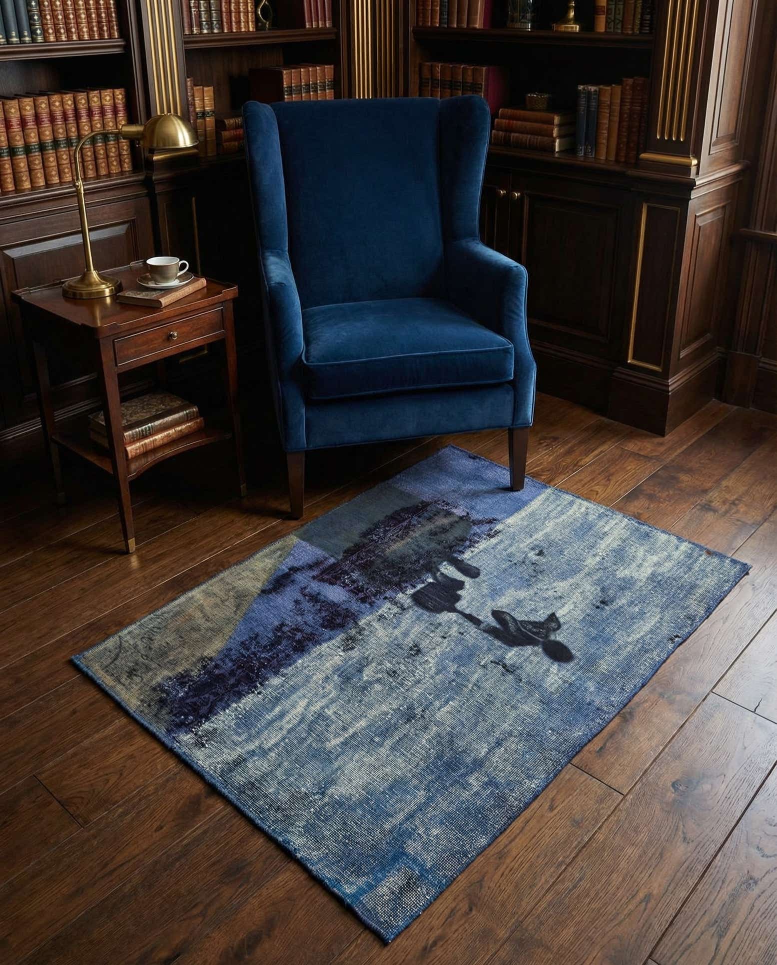 3' 9 x 4' 10 Hand Knotted Ultra Vintage Persian Wool Rug