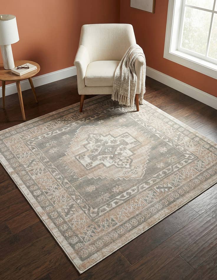 Detail image of 5' 3 x 5' 3 Whitney Square Rug