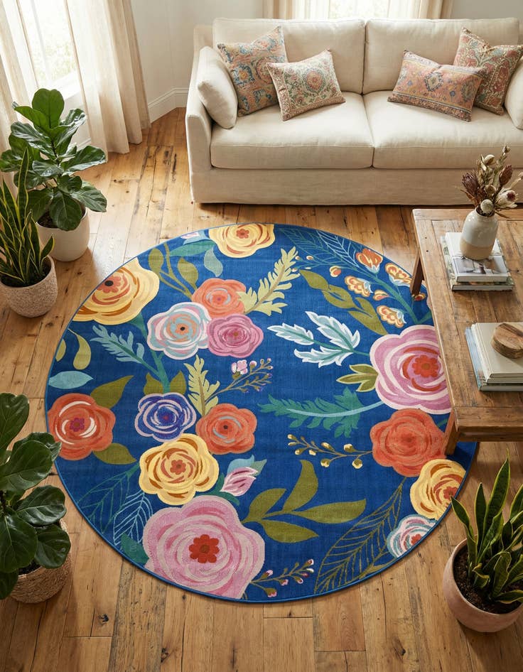 Detail image of 7' 10 x 7' 10 Blossom Round Rug