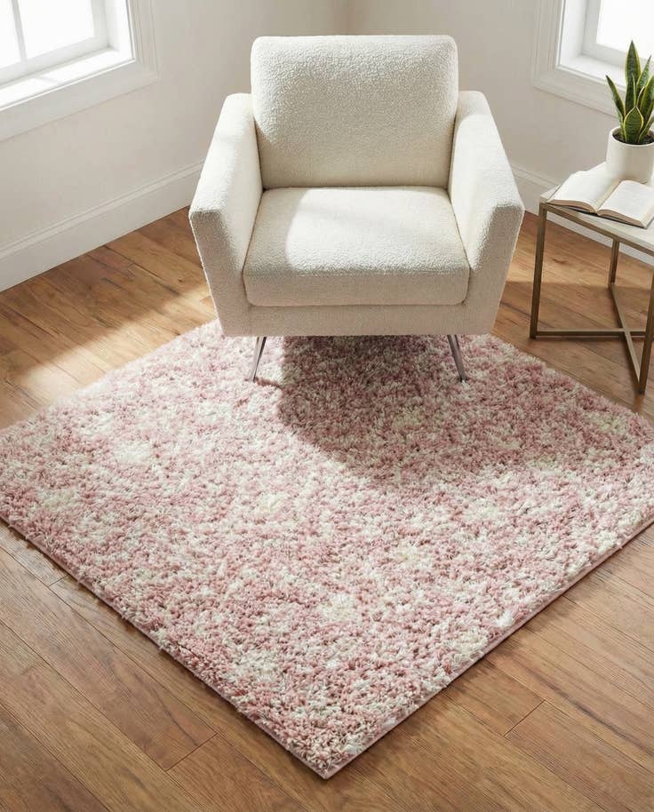 Detail image of 3' x 3' Moroccan Trellis Shag Square Rug