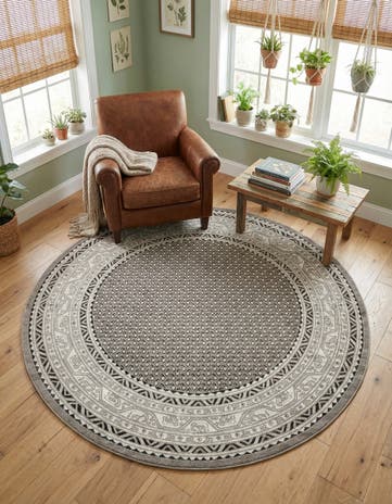 Gray SoHo Round Rug