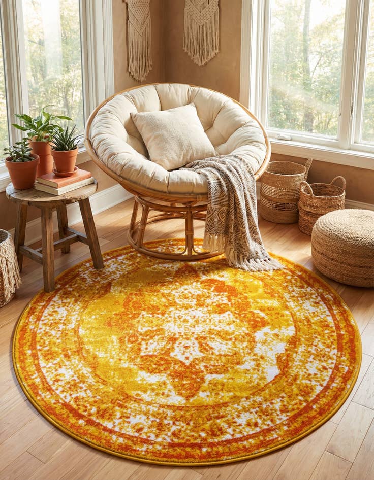 Detail image of 5' 3 x 5' 3 Monte Carlo Round Rug