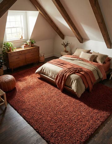 9' x 12' Solid Shag Rug