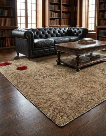 7' 8 x 9' 5 Hand Knotted Ultra Vintage Persian Wool Rug