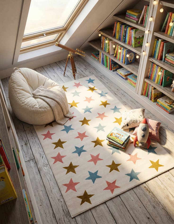 Detail image of 5' 3 x 8' Whimsy Kids Rug