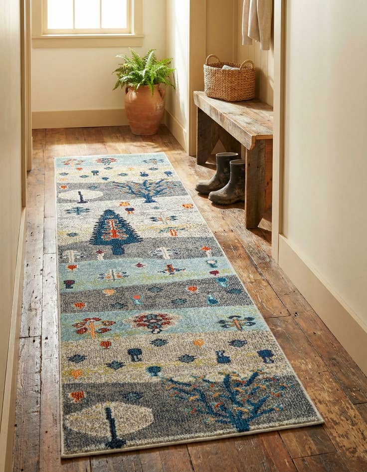Detail image of 2' x 6' Washable Vivid Runner Rug