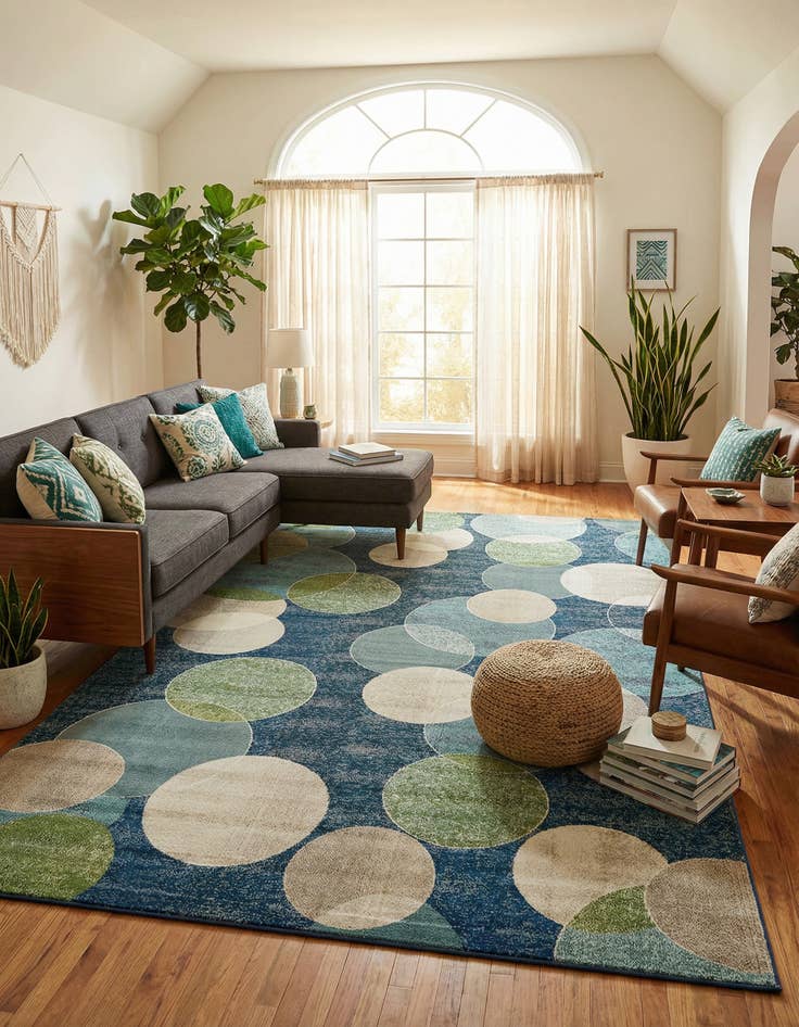 Detail image of 10' 6 x 16' 5 Washable Spectrum Rug