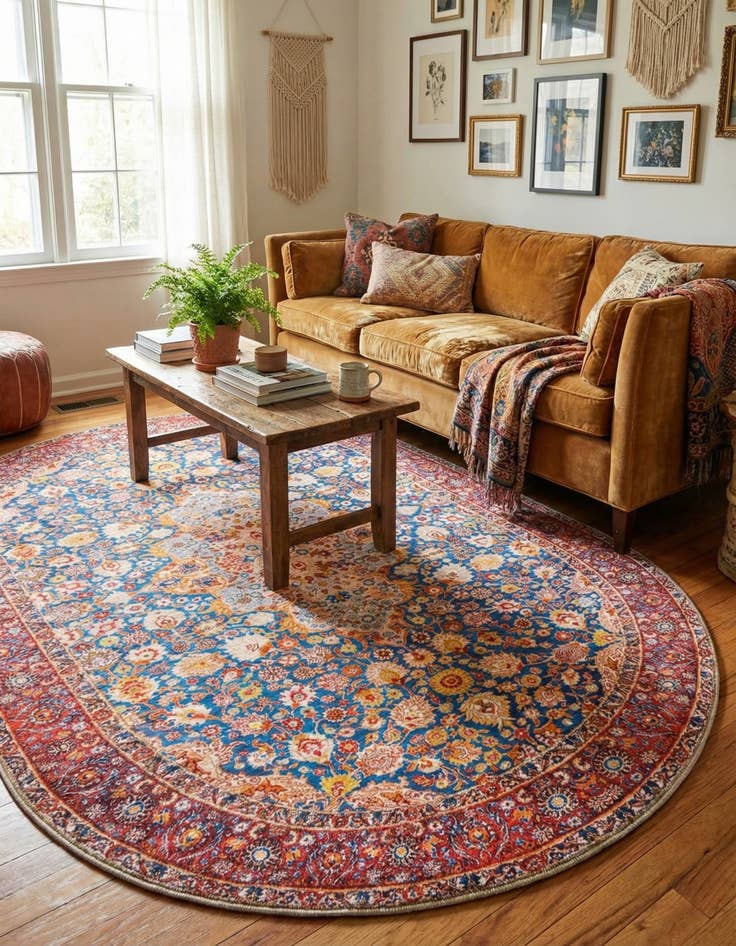 Detail image of 7' 6 x 10' 6 Timeless Oval Rug