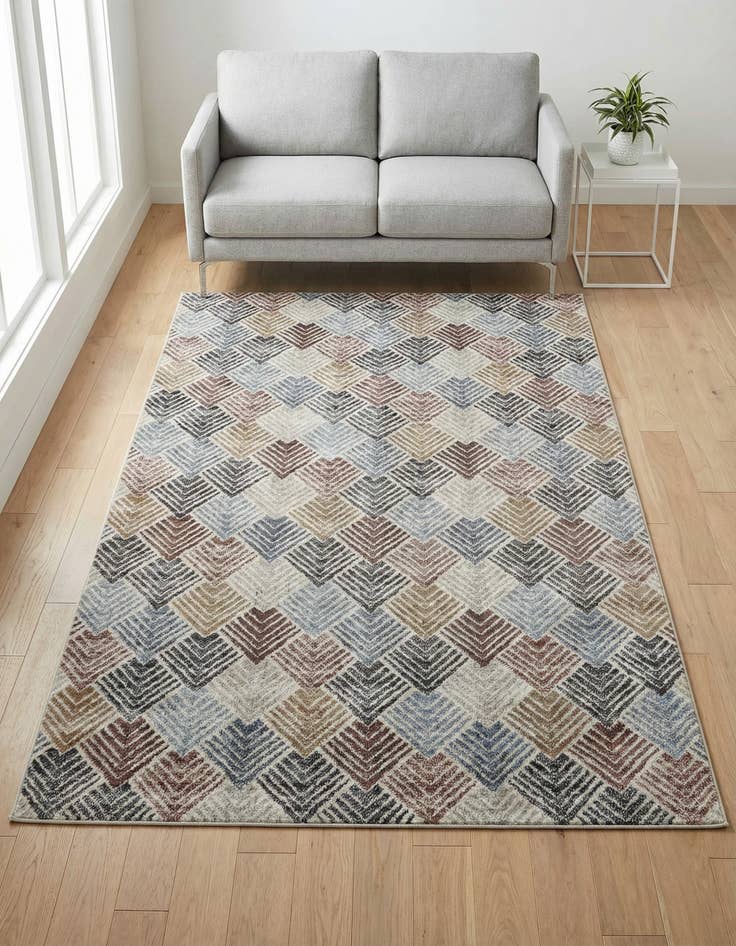 Detail image of 5' 3 x 8' Eco Trellis Rug