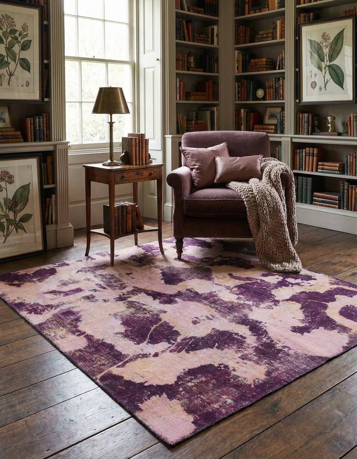 Detail image of 5' 2 x 5' 10 Hand Knotted Ultra Vintage Persian Wool Square Rug