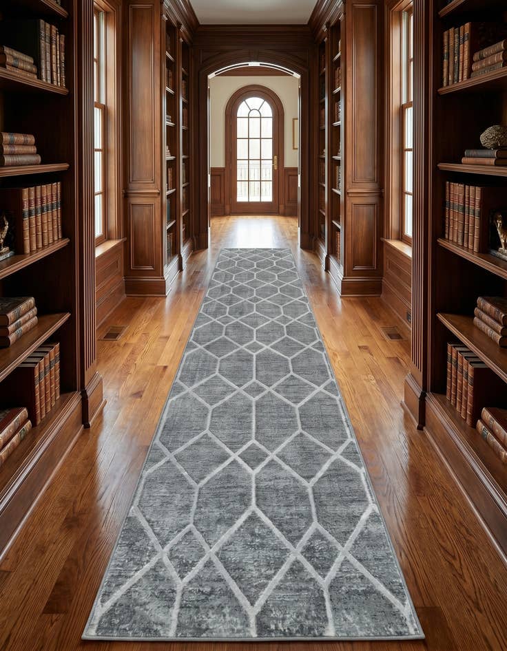 Detail image of 3' x 19' 8 Lattice Trellis Runner Rug