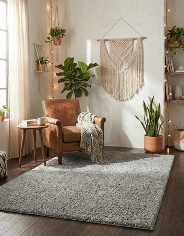 4' x 6' Solid Shag Rug