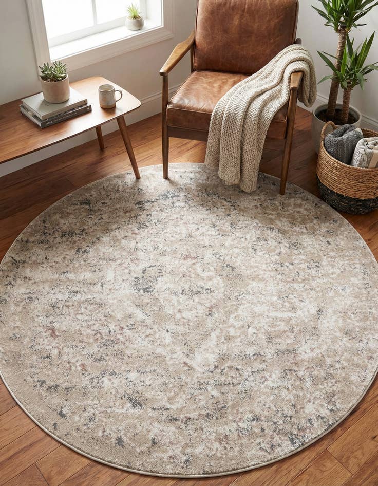 Detail image of 5' 3 x 5' 3 Oregon Round Rug